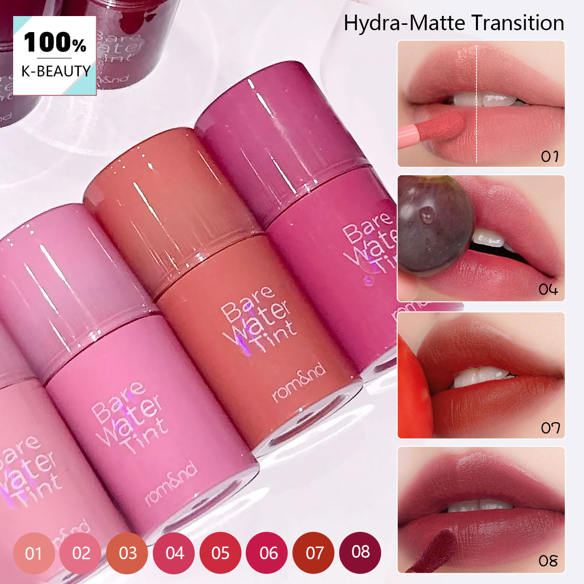 Lip Tint Korean - روم آند بار مول تينت، ملمس