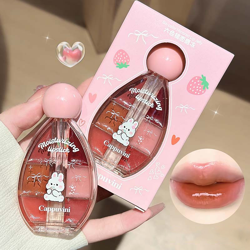 Lip Tint Korean - باليت ملمع شفاه بـ 6 ألوان