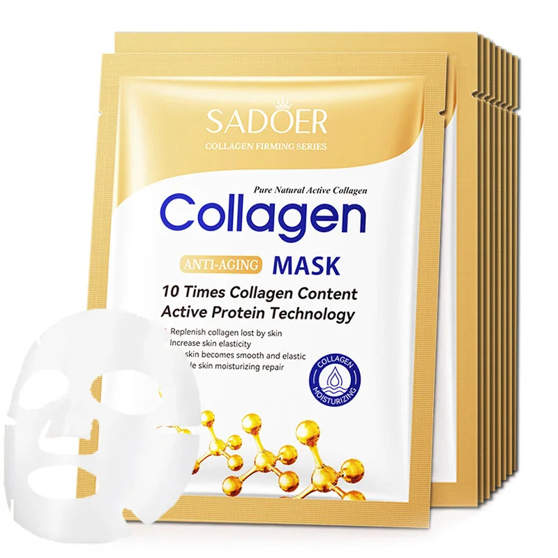 Sheet Mask Collagen - 10 قطع من قناع الوجه الكولاجين
