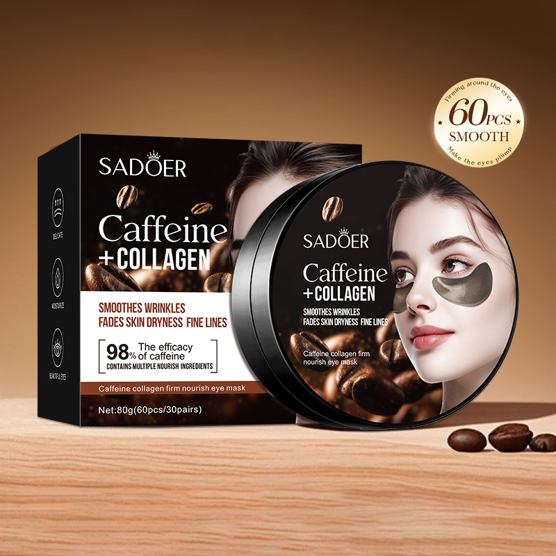 Sheet Mask Collagen - 60 قطعة SADOER الكافيين كريستال الكولاجين