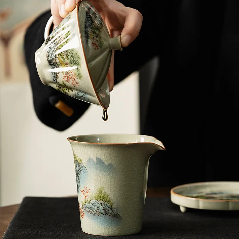 كوب شاي جينغدتشن-سيراميك مع قب - مراجعة Celadon Ceramic Cup وسعره