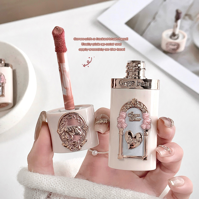 قلم أحمر خدود كريمي مطفي من GE - مراجعة Lip Tint Korean وسعره