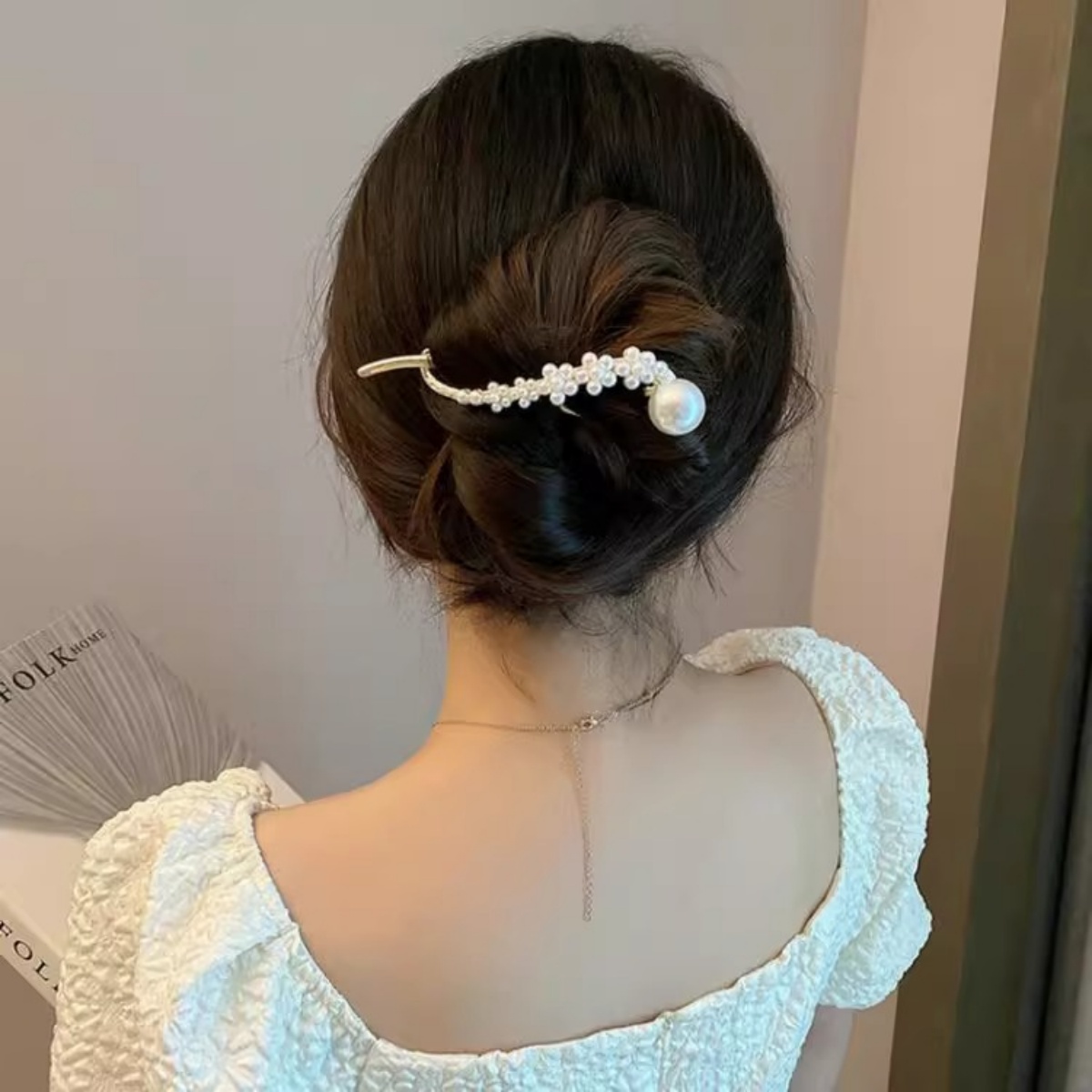 مشبك شعر لؤلؤي لامع أنيق للنسا - مراجعة Korean Lifestyle & Kids Boutique Photos وسعره