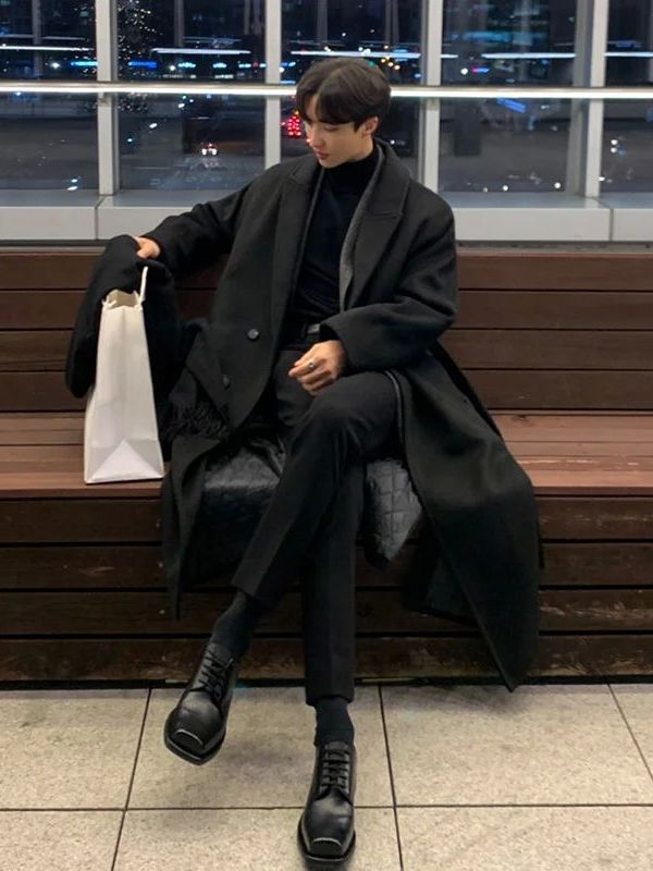 معطف رجالي فضفاض بأسلوب كوري،  - مراجعة Korean Lifestyle & Kids Boutique Photos وسعره