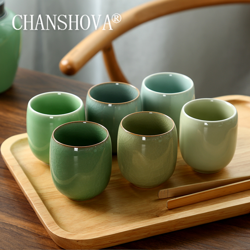 طقم فناجين شاي من البورسلين من - مراجعة Celadon Ceramic Cup وسعره