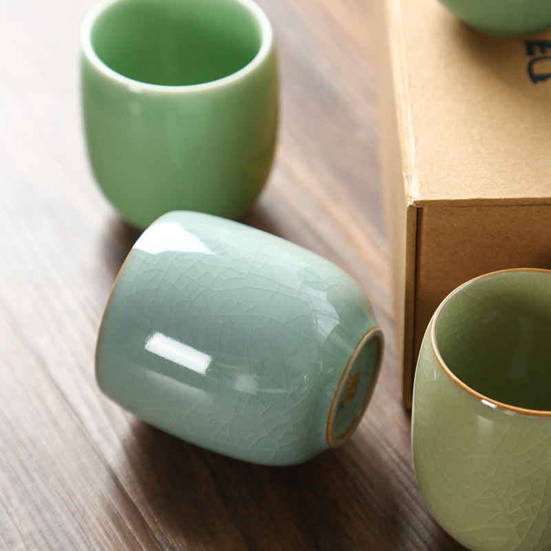طقم فناجين شاي من البورسلين من - مراجعة Celadon Ceramic Cup وسعره