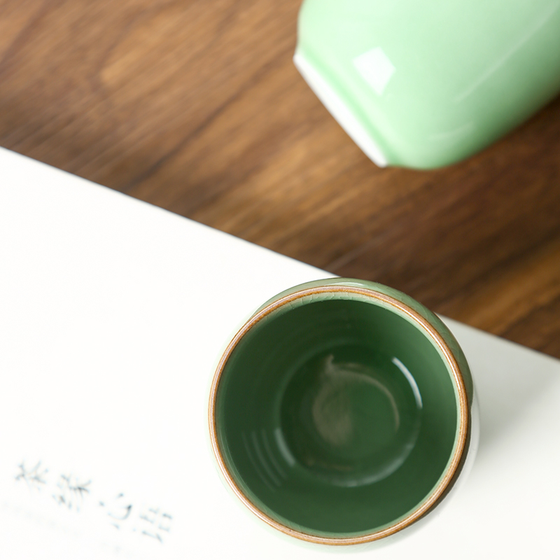 طقم فناجين شاي من البورسلين من - مراجعة Celadon Ceramic Cup وسعره