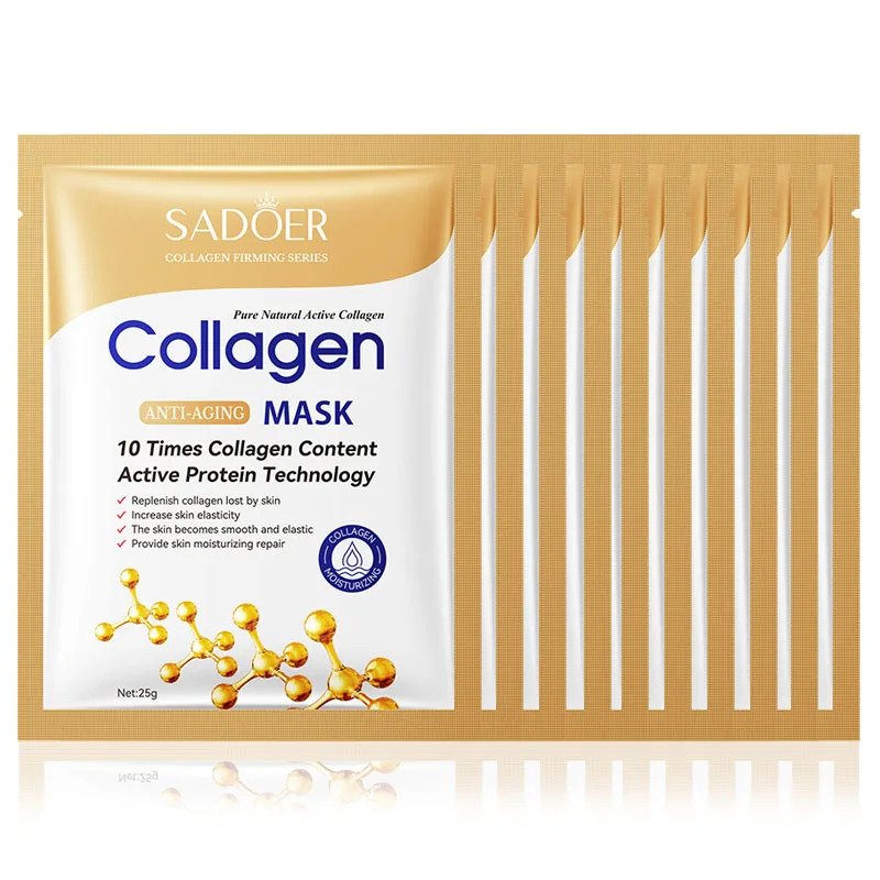 10 قطع من قناع الوجه الكولاجين - مراجعة Sheet Mask Collagen وسعره