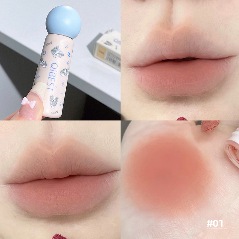 QIBEST لطيف المخملية ماتي الشف - مراجعة Lip Tint Korean وسعره