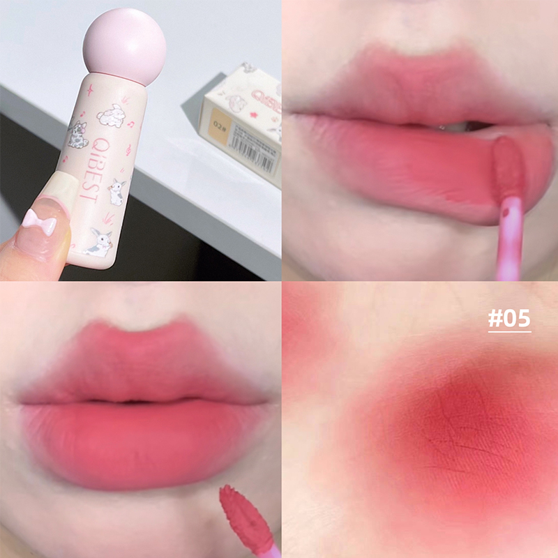 QIBEST لطيف المخملية ماتي الشف - مراجعة Lip Tint Korean وسعره