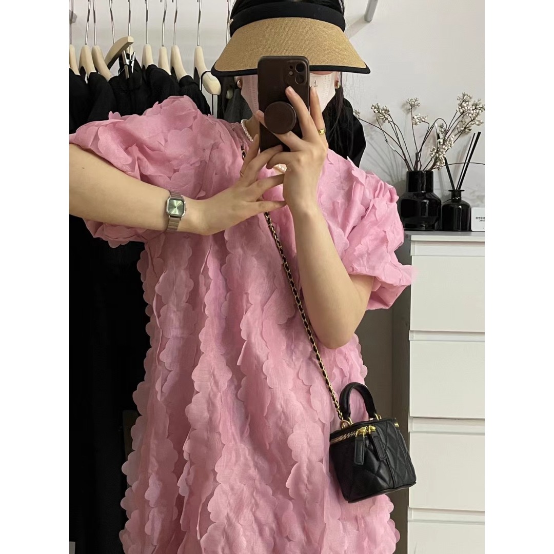 فستان بأكمام فقاعية مزين بالزه - مراجعة Korean Lifestyle & Kids Boutique Photos وسعره