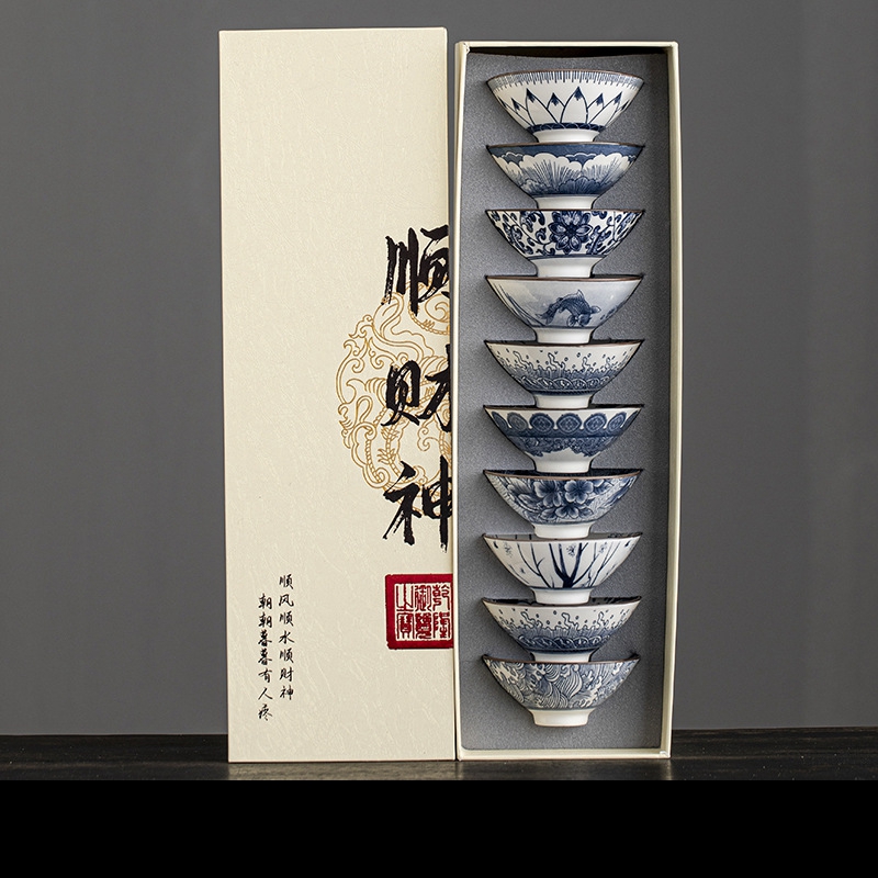 10 قطع/صندوق أكواب شاي من البو - مراجعة Celadon Ceramic Cup وسعره